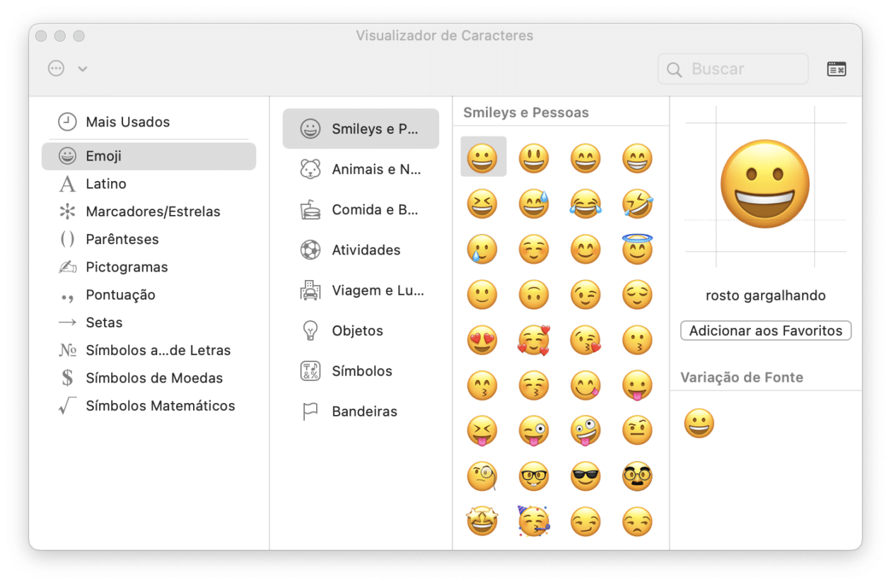Emojis no Mac