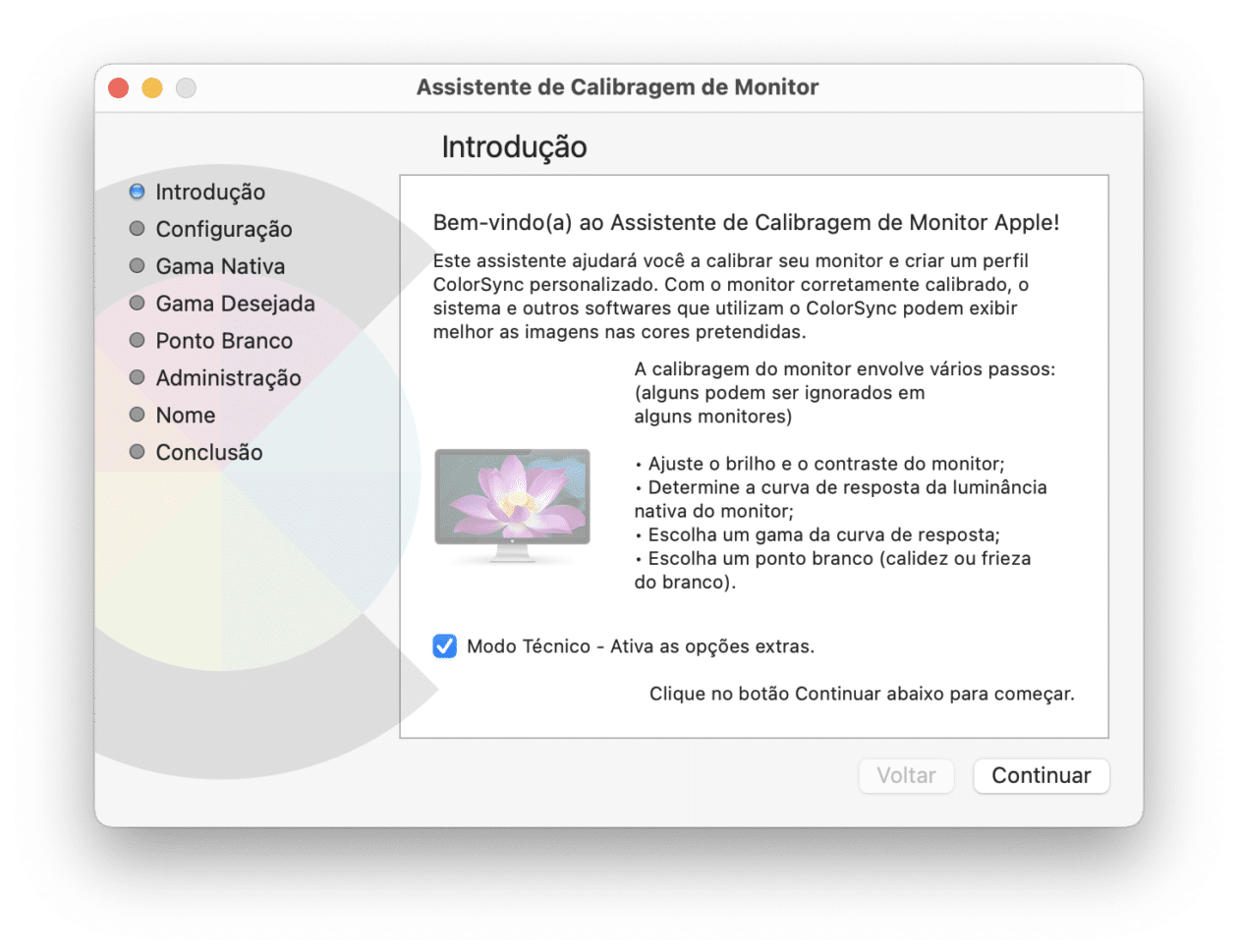 Calibração de cores no Mac