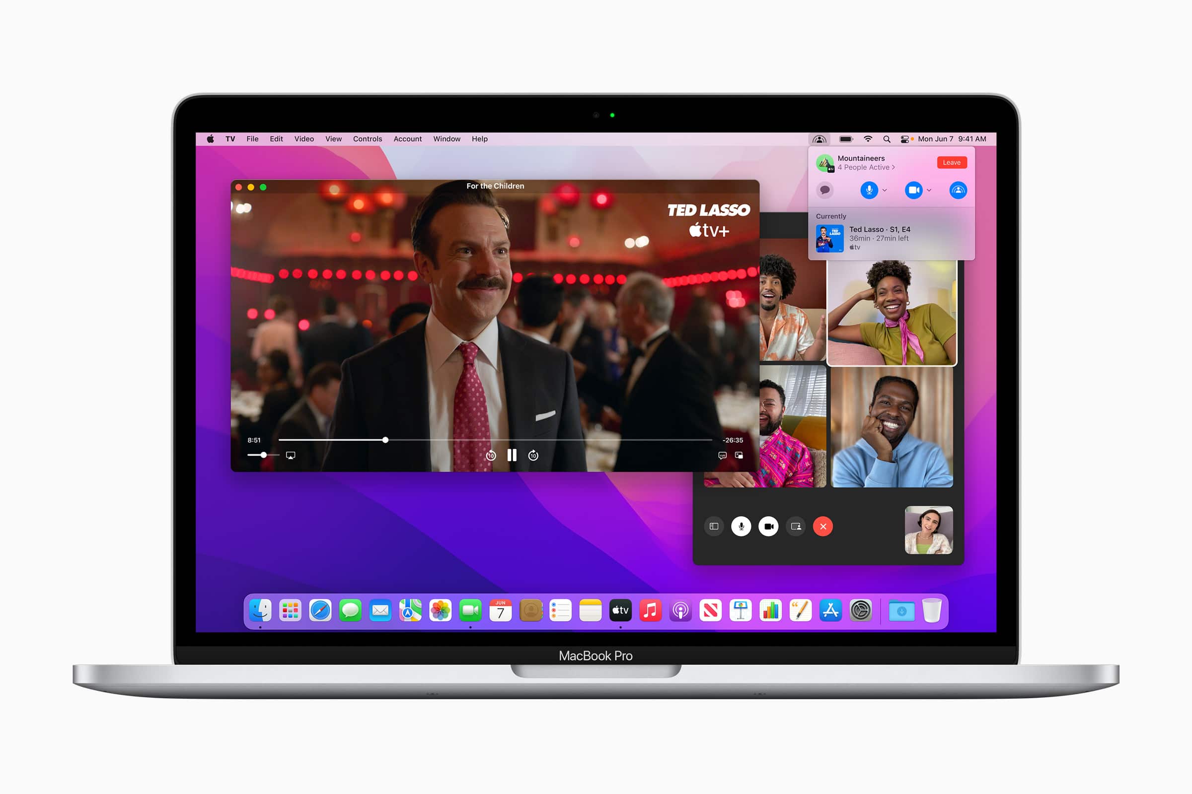 FaceTime rodando no macOS Monterey 12