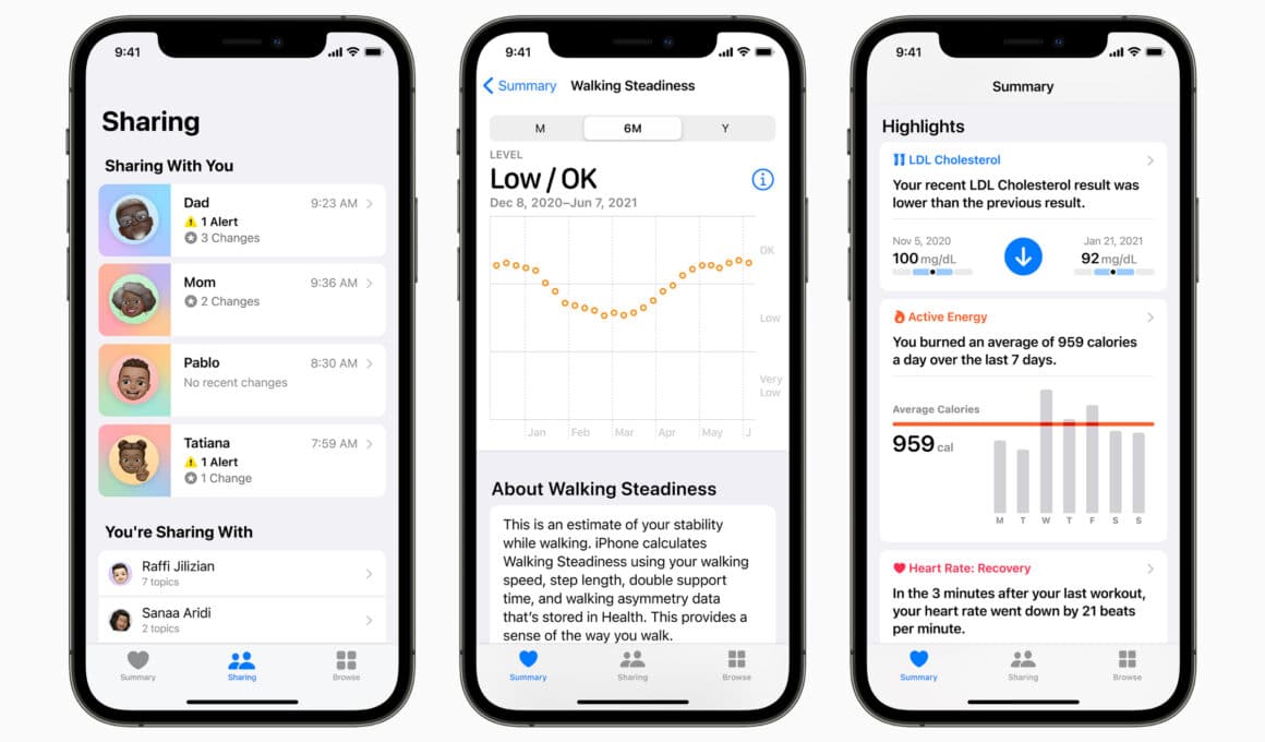 App Saúde do iOS 15 (WWDC21)