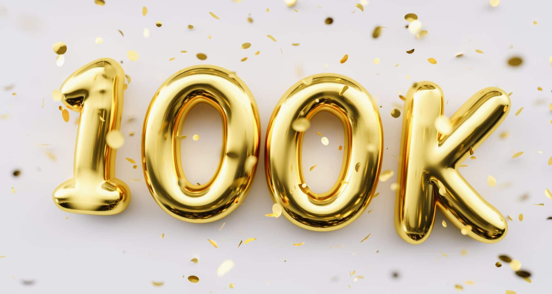 100K (balões comemorando 100 mil)