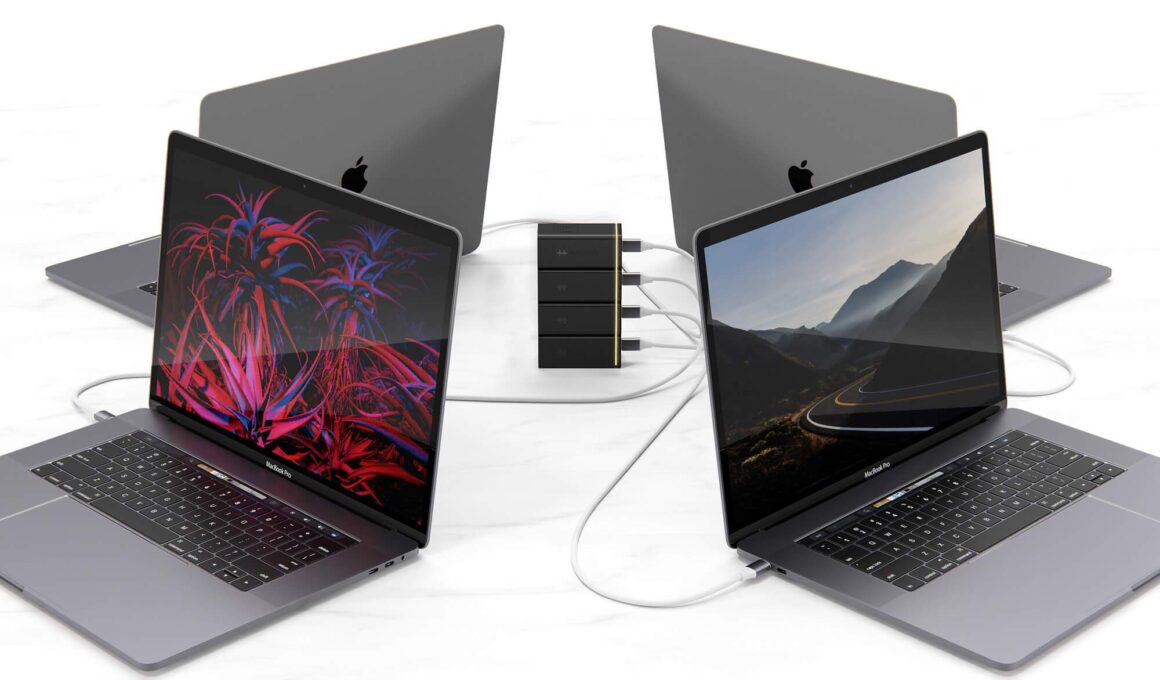 HyperJuice Stackable GaN Charger com Macs