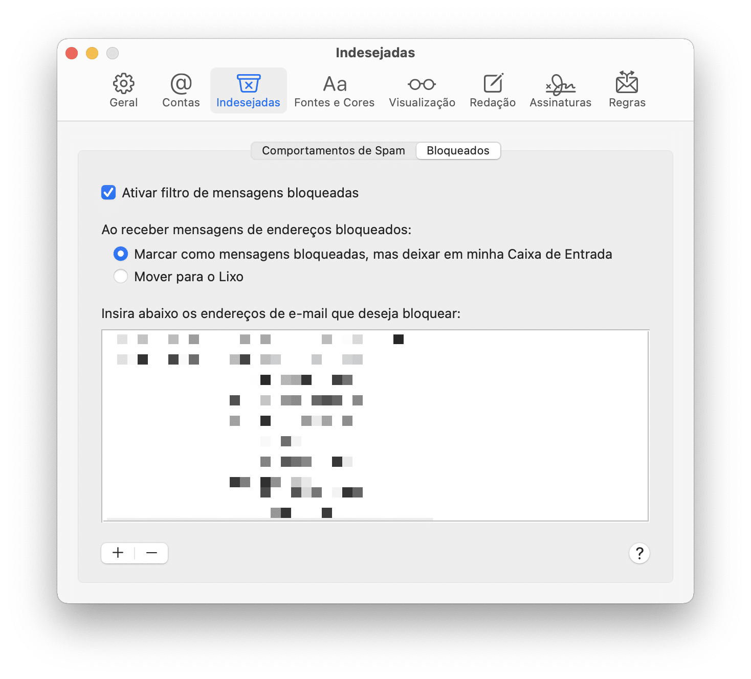 Assinalar ou bloquear e‑mails na aplicação Mail no iPhone