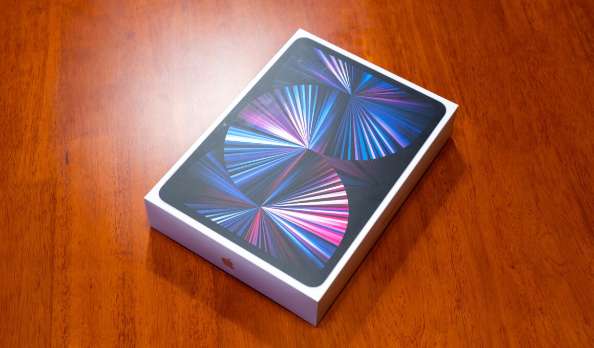 iPad Pro na caixa