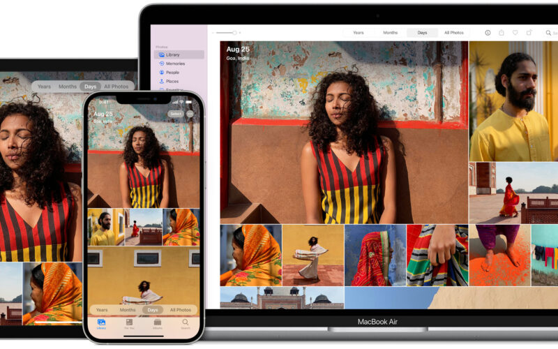 App Fotos no iPhone/iPad e no Mac