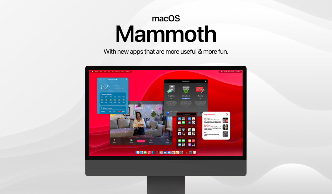 Conceito de "macOS Mammoth" por Parker Ortolani