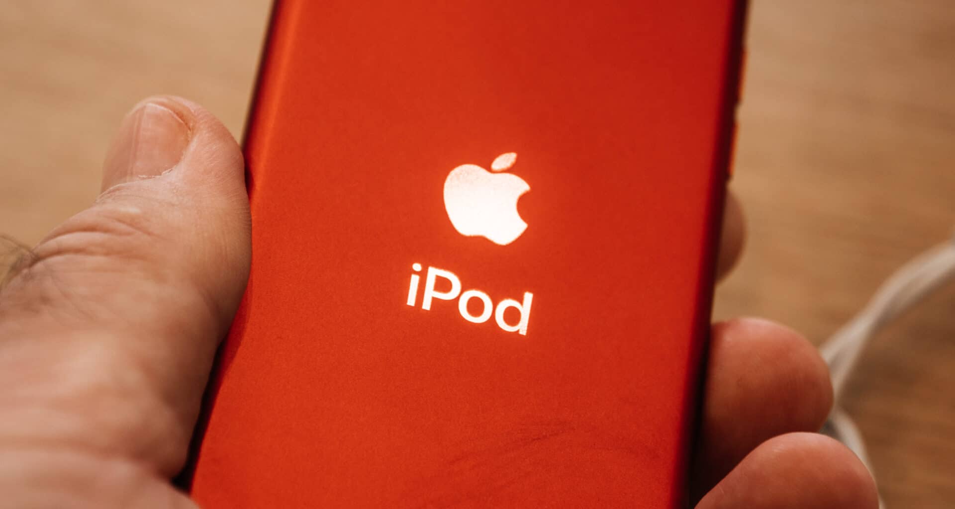Visão traseira de um iPod Touch