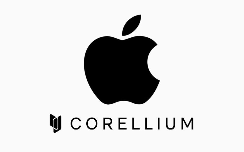 Logo da Apple e da Corellium