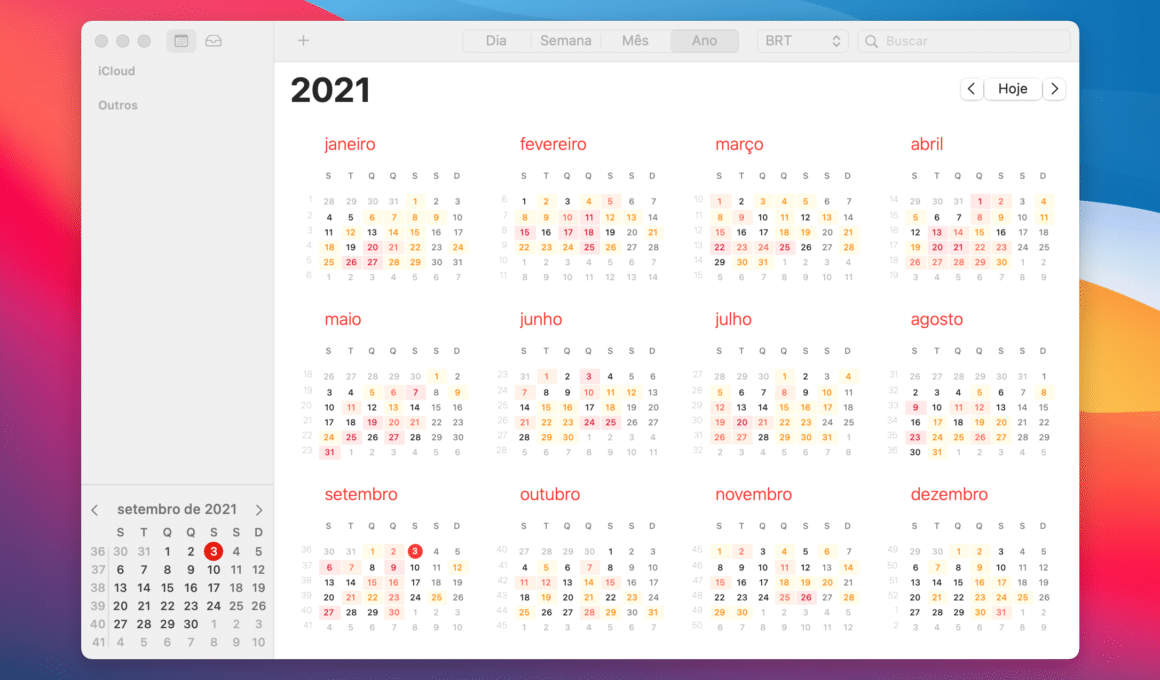 Mostrar número das semanas no Calendário do macOS