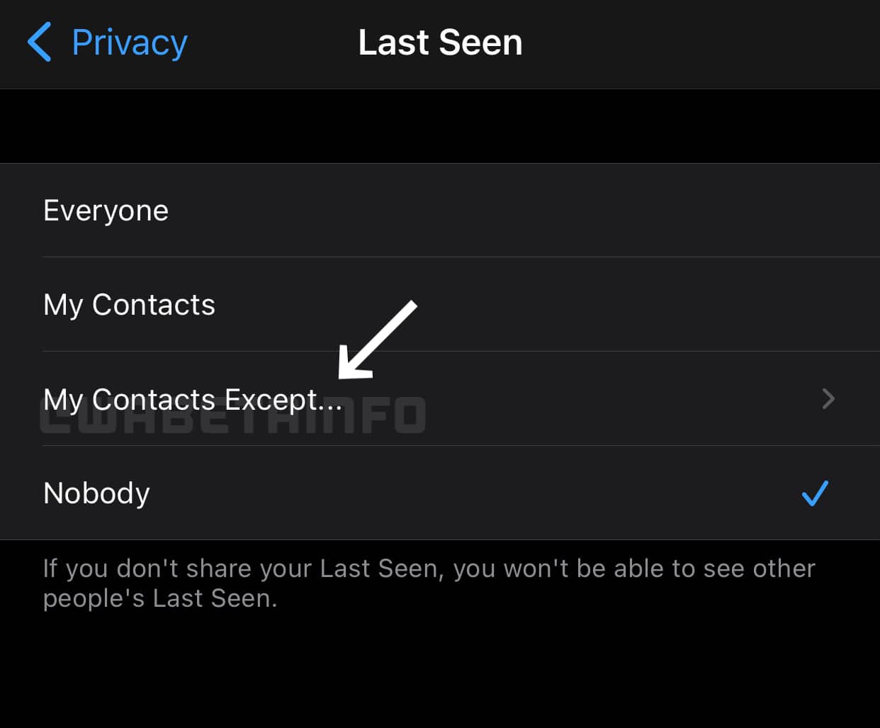 Novas opções de privacidade do WhatsApp