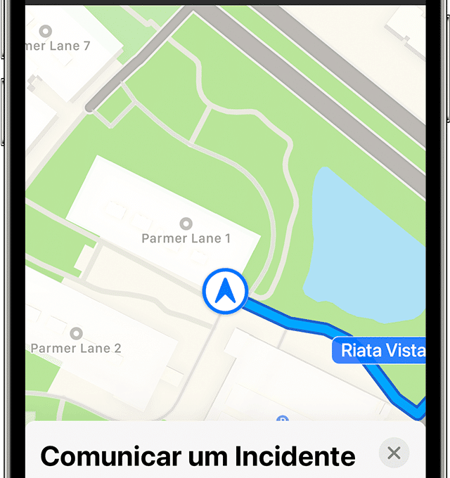 Comunicar incidentes no Mapas da Apple