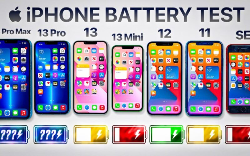 Teste de bateria com novos iPhones (13 Pro Max, 13 Pro, 13, 13 mini)