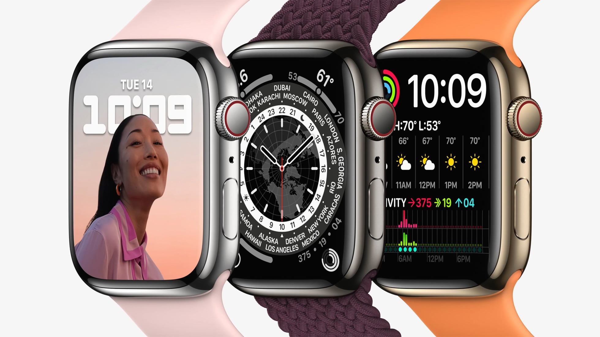 Linha de Apple Watches Series 7