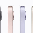 iPads mini de sexta geração em todas as quatro cores, de lado