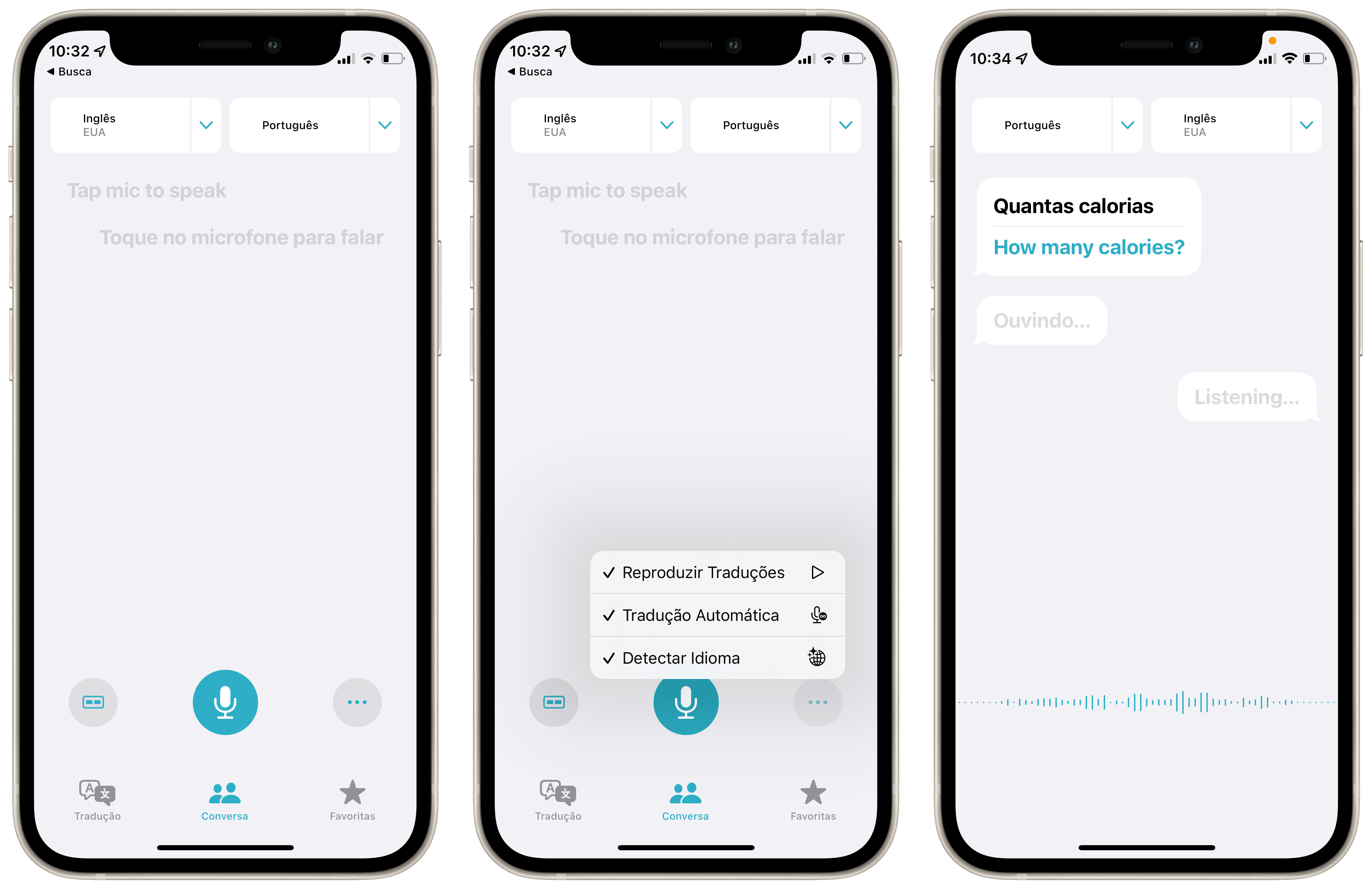 Traduza texto, voz e conversas no iPhone - Suporte da Apple (BR)