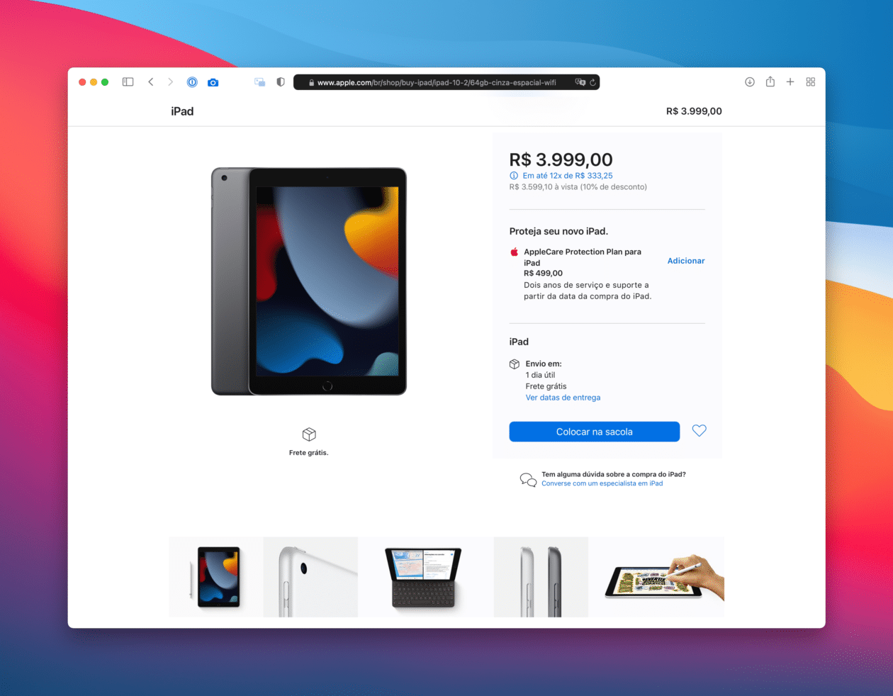 iPad à venda na Apple Store Online