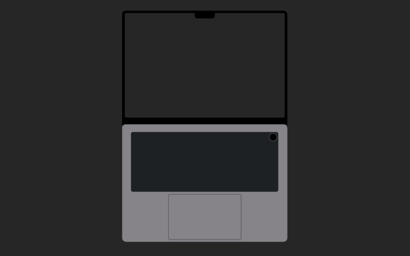 Conceito de MacBook Pro com notch