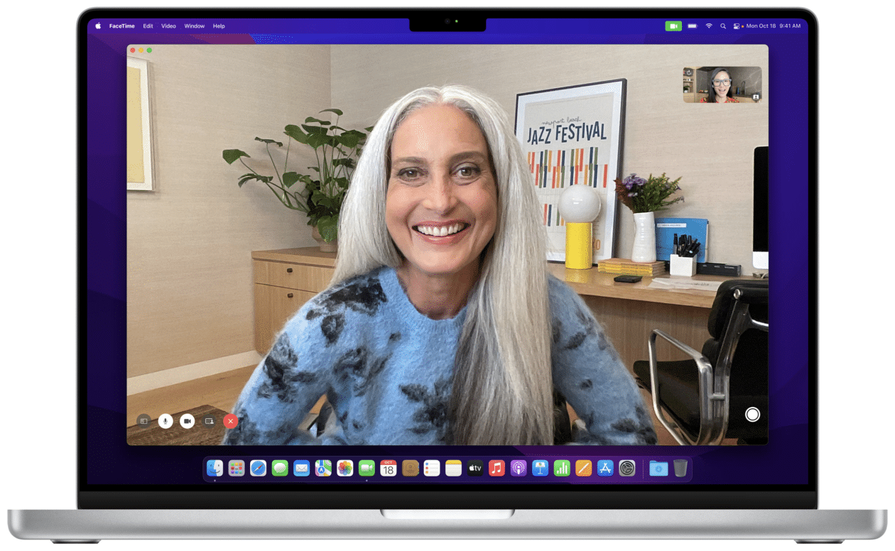FaceTime no novo MacBook Pro