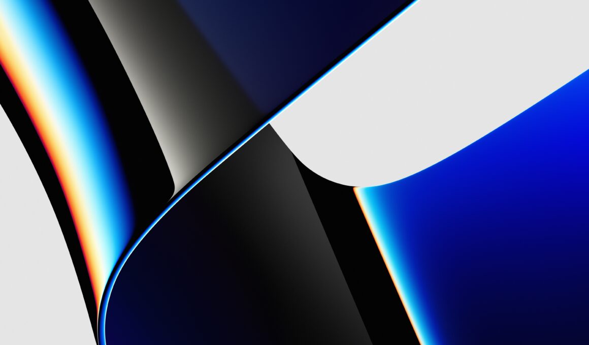 Wallpaper azul dos novos MacBooks Pro de 14 e 16 polegadas