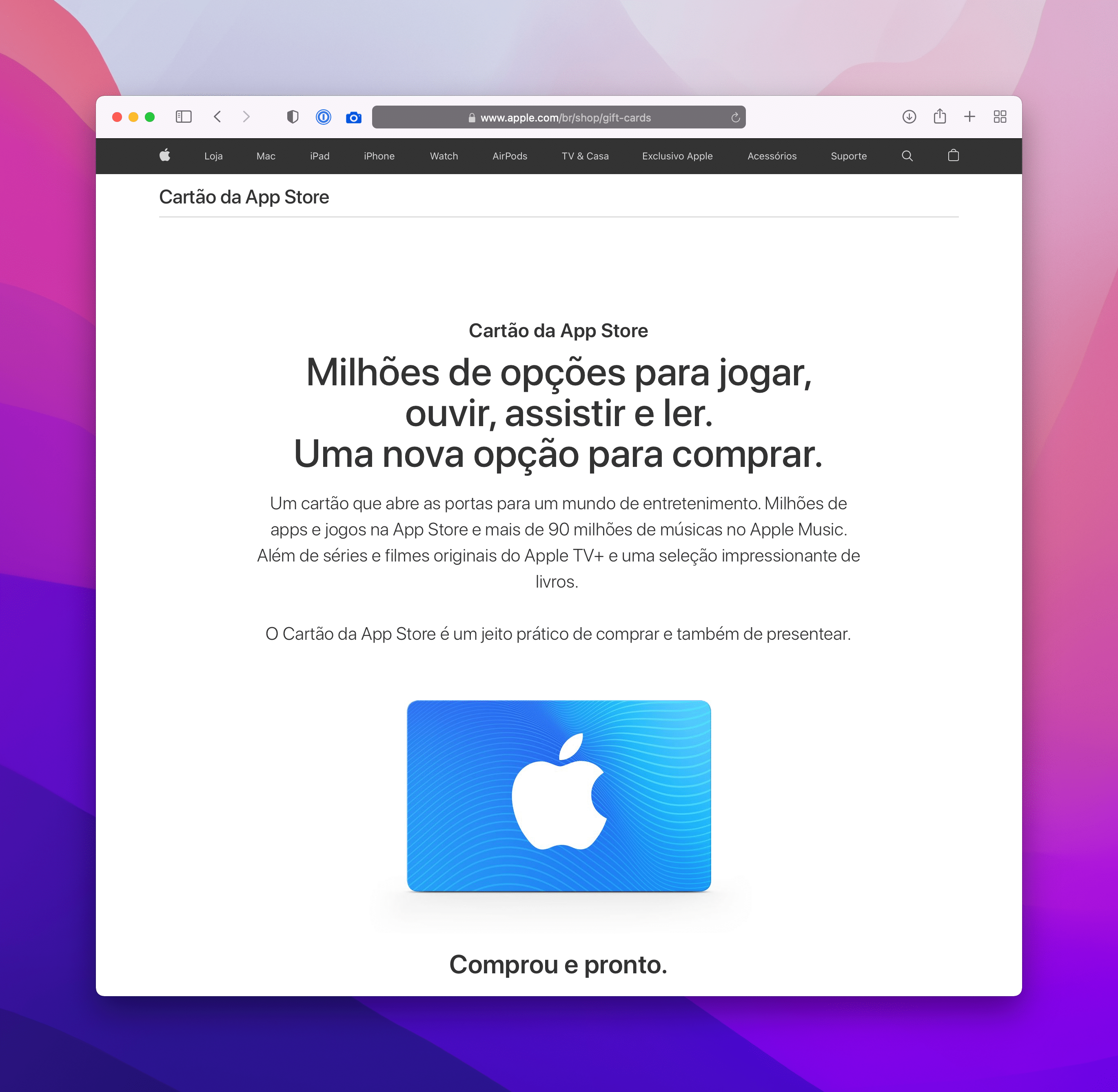 Como resgatar seu Apple Gift Card ou cartão-presente da App Store