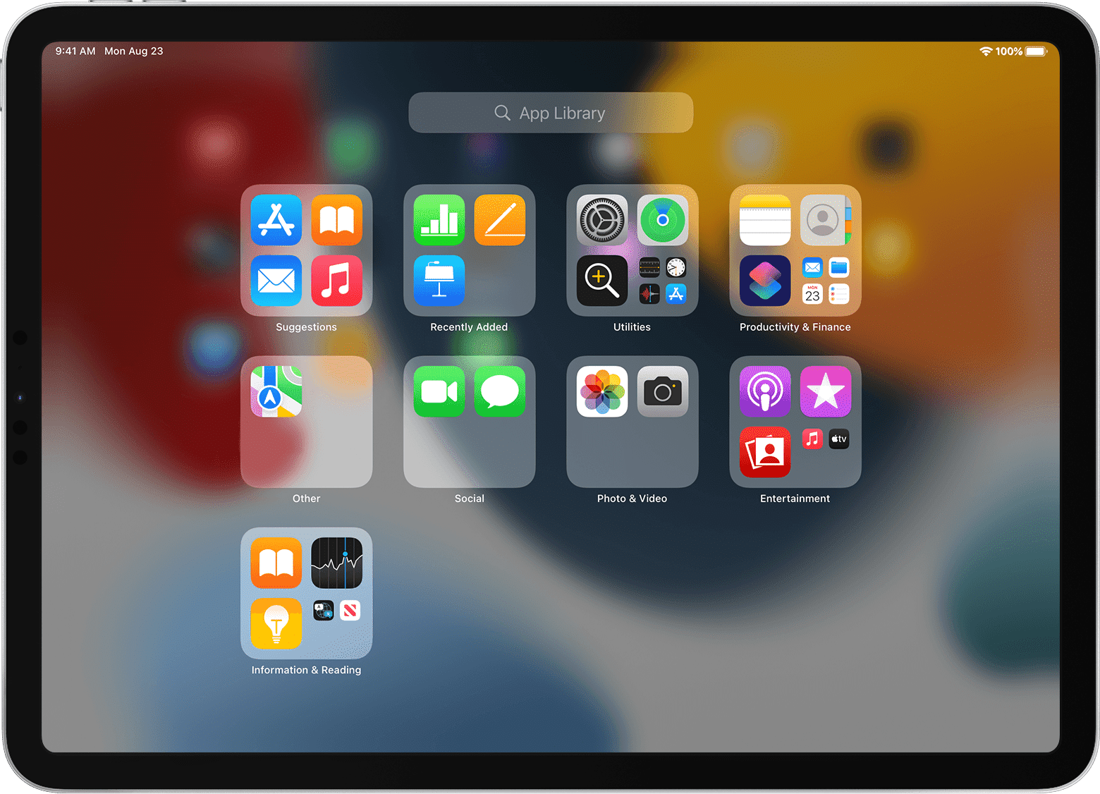 Biblioteca de Apps no iPadOS 15