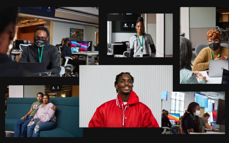 Apple Developer Academy em Detroit com alunos