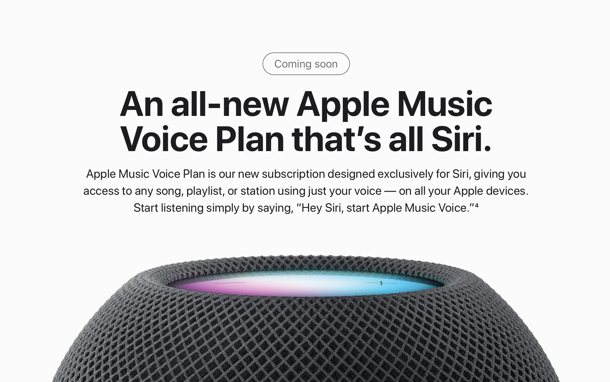 Voice Plan do Apple Music