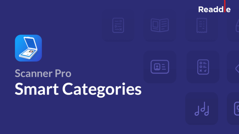 Smart Categories no app Scanner Pro, da Readdle