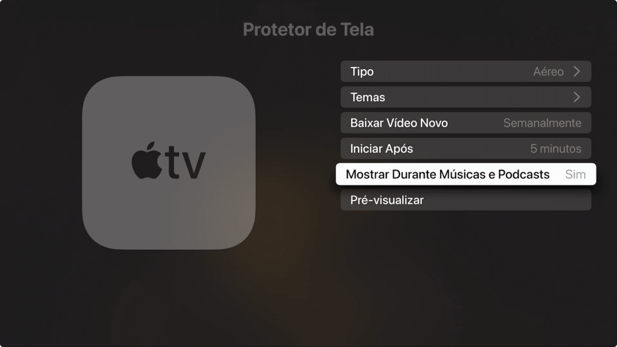 Protetor de tela da Apple TV