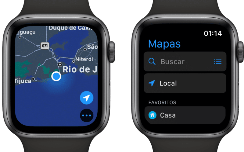 Mapas da Apple no Watch