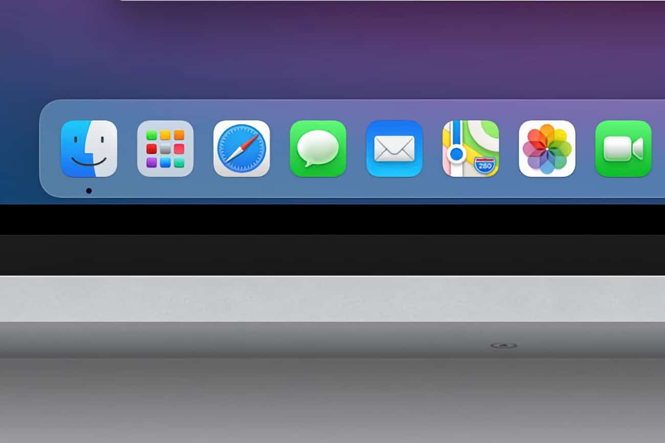 Detalhe no Dock do macOS Big Sur em MacBook