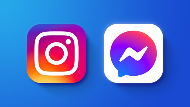 Ícones do Messenger e do Instagram