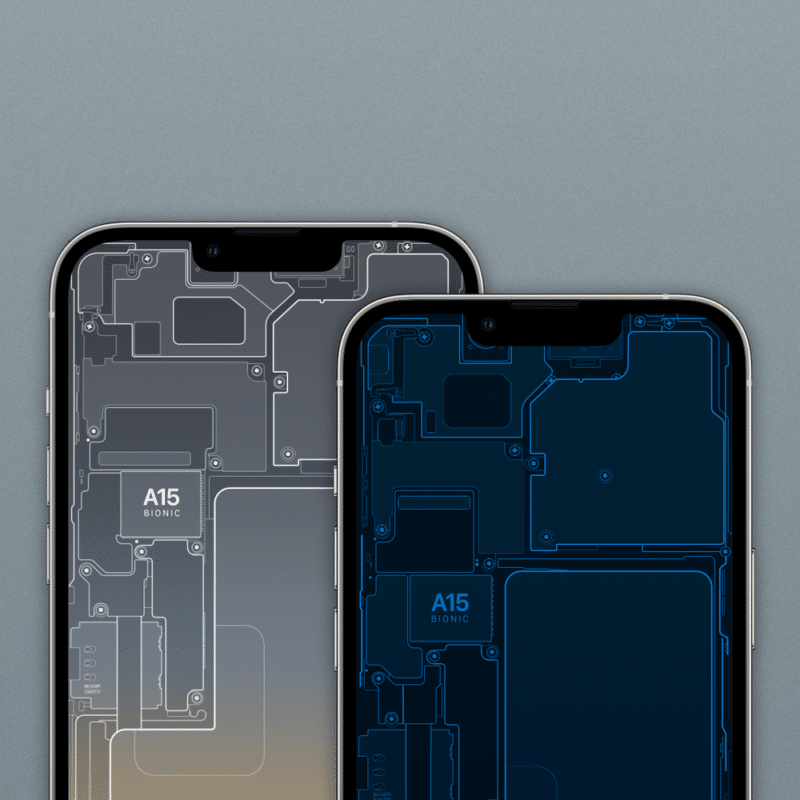 Wallpaper com espaço interno dos iPhones 13 Pro [Max]