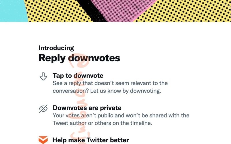 Downvotes no Twitter
