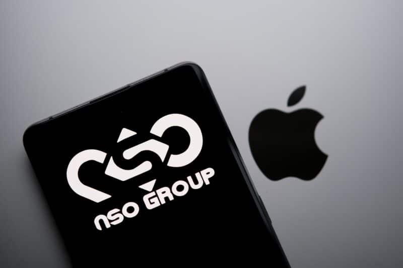Logo do NSO Group e da Apple