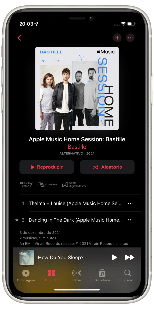 Apple Music suporta Áudio Espacial