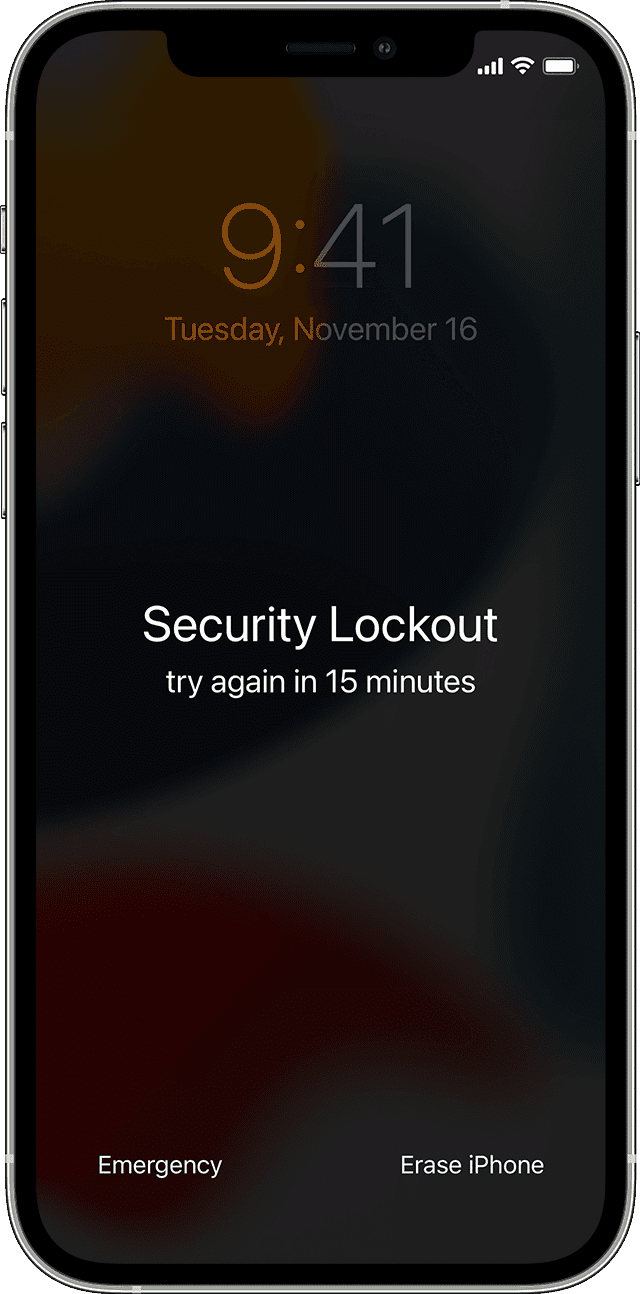 Apagar iPhone com bloqueio de segurança