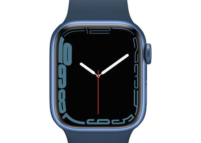 Apple Watch Series 7 de alumínio na cor azul