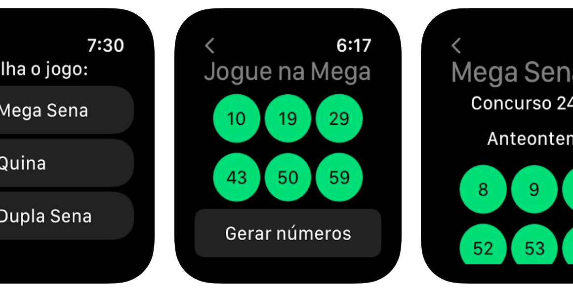Aplicativo Mega Watch para Apple Watch
