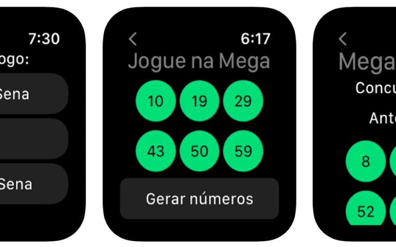 Aplicativo Mega Watch para Apple Watch