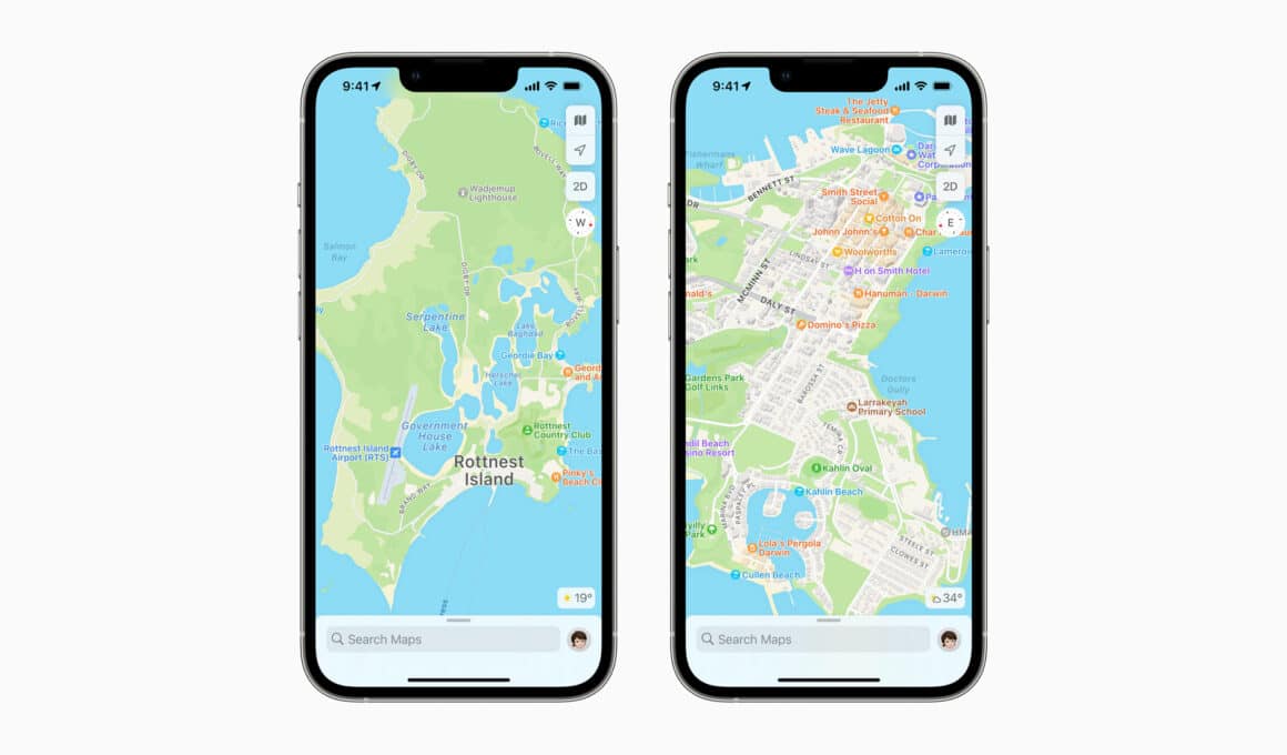 Mapas da Apple na Austrália