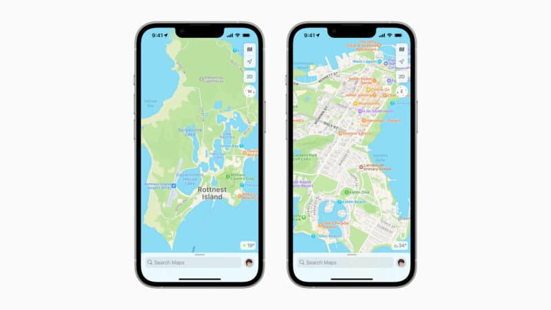 Mapas da Apple na Austrália