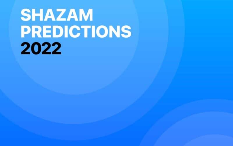 Previsão de sucessos do Shazam para 2022