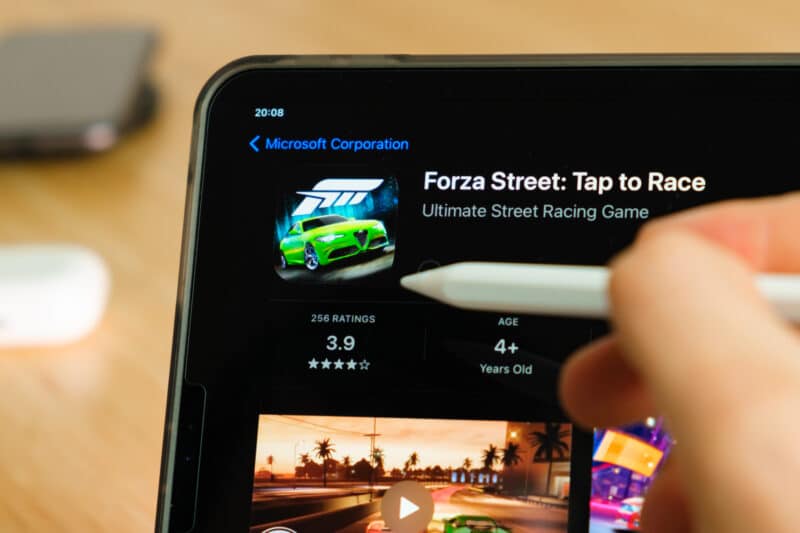 Jogo Forza Street em iPad