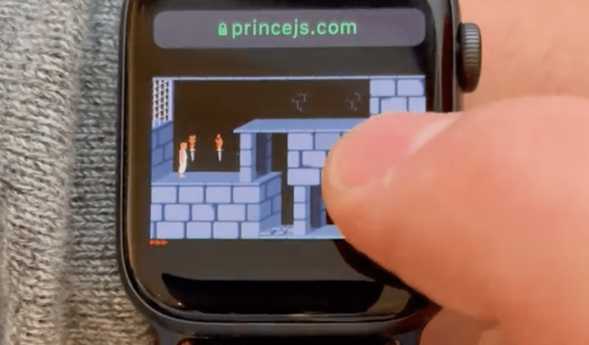 Jogando Prince of Persia no Apple Watch