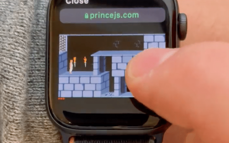 Jogando Prince of Persia no Apple Watch