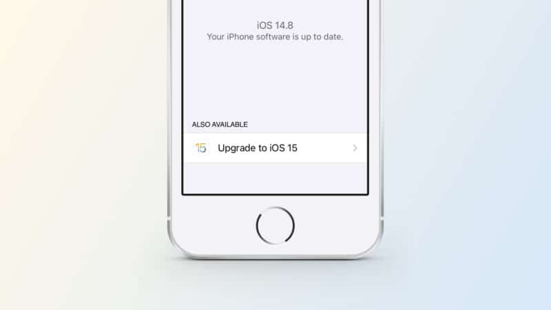 Atualização do iOS 14/iOS 15