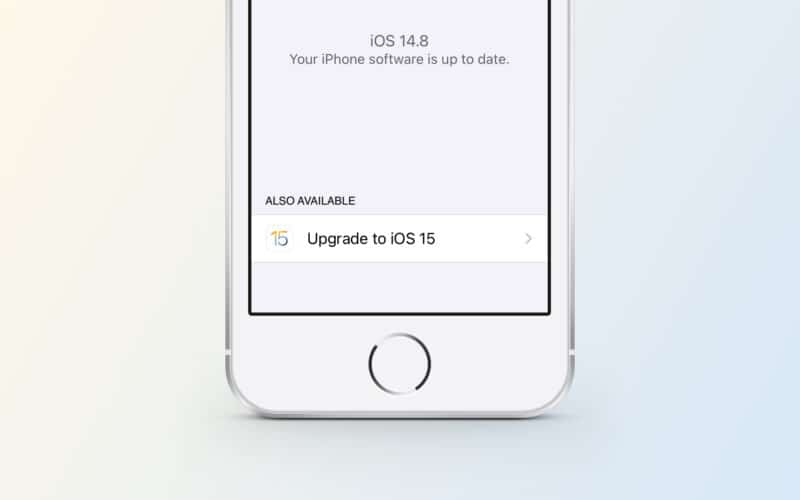 Atualização do iOS 14/iOS 15