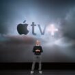 Tim Cook apresentando o Apple TV+