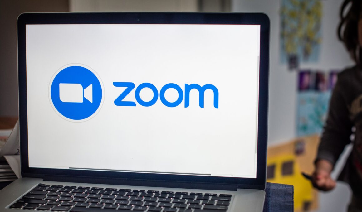 Logo do Zoom em um MacBook Pro